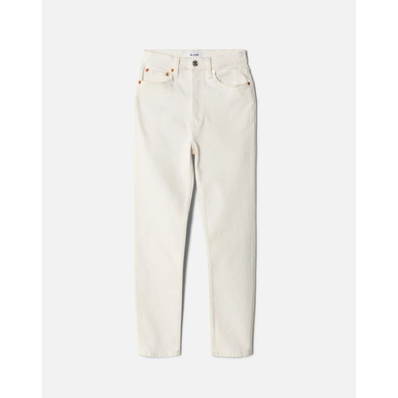 RE/DONE REDONE Originals 90s High Rise Ankle Crop Cream Vintage White Sz 24 / 0 - Picture 2 of 11